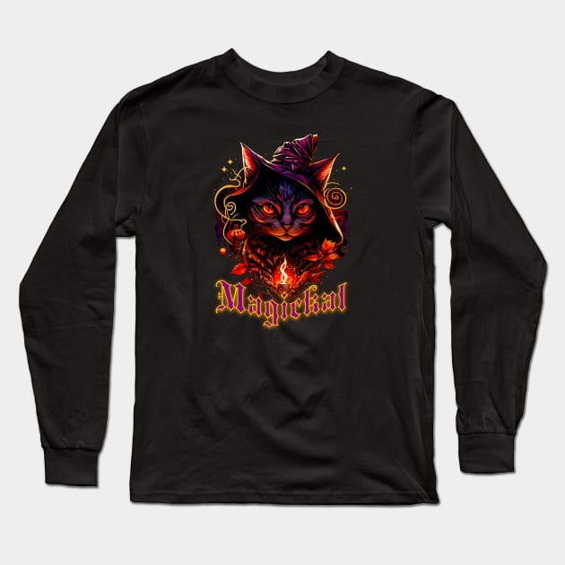 Magickal Kitten Long Sleeve T-Shirt by The Sherwood Forester